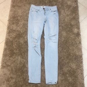 Paige Light Wash Ripped Jeans (Size 23)